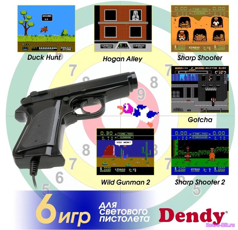 Фото #4 товара Приставка Dendy Junior 300 встроенных игр (8-бит), Ретро консоль Денди, Для телевизора