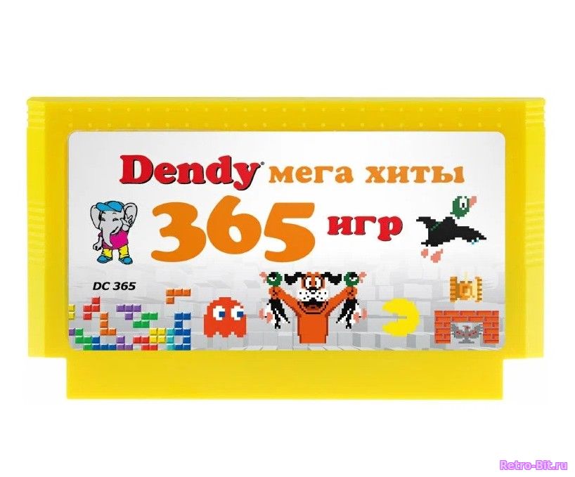 Фото товара Картридж для игровой приставки Dendy 365 игр / Мега хиты Денди / Сборник игр