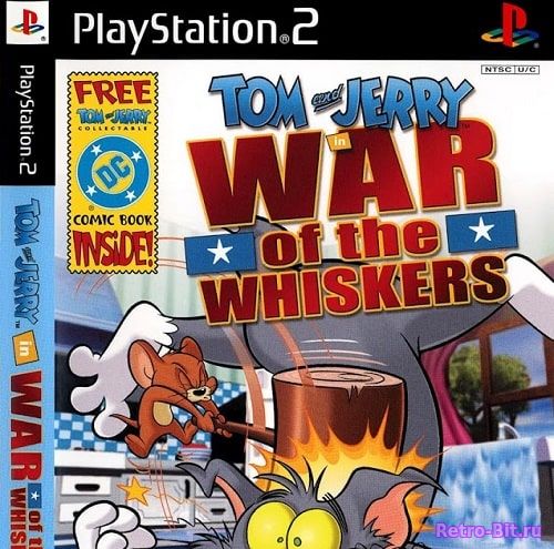 Обложка файла Tom and Jerry: War of the Whiskers / Том и Джерри: Война Усатых (2002) [PAL] [CD] [RUS] на скачивание