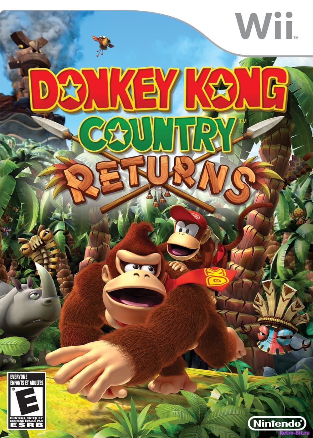 Обложка файла Donkey Kong Country Returns (2010/PAL/MULTI5) | WII на скачивание