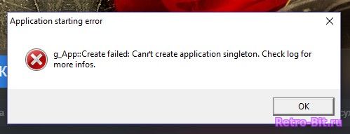g_App::Create failed
