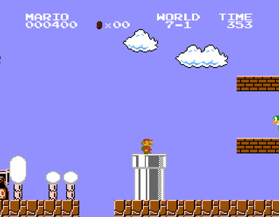 «Гриб жизни» в мире 7-1 в игре «Super Mario bros.» на Денди