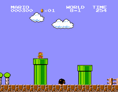 «Гриб жизни» в мире 8-1 в игре «Super Mario bros.» на Денди