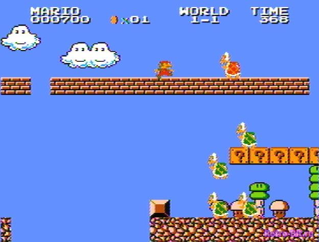 Фрагмент #1 из игры Super Mario Bros.: The Lost Levels / Супер Марио Брос. Потерянные Уровни