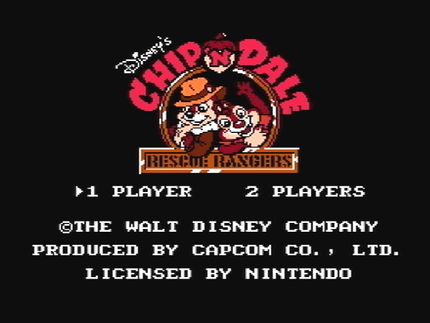 Титульный экран из игры Chip 'n Dale Rescue Rangers / Чип и Дейл Отважные Спасатели