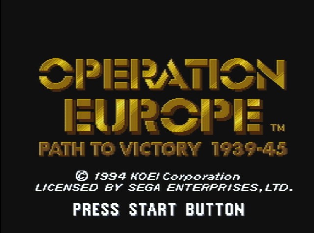 Титульный экран из игры Operation Europe: Path to Victory 1939-45 / Операция Европа: Путь к Победе 1939-45