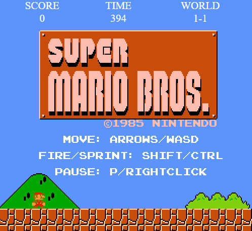 Титульный экран из игры Super Mario Maker