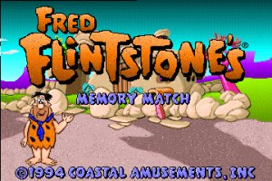 Титульный экран из игры Fred Flintstone's Memory Match