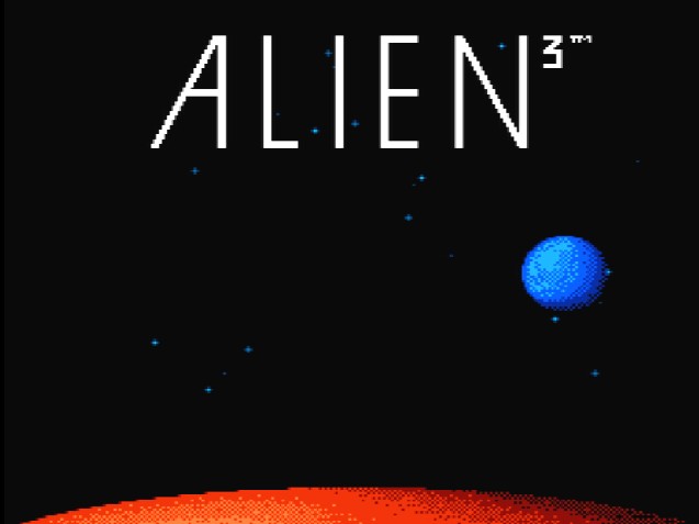 Титульный экран из игры Alien 3 / Чужой 3