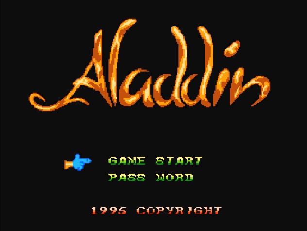 Титульный экран из игры Aladdin / Аладдин
