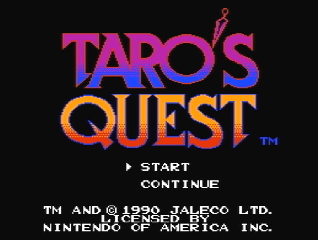 Титульный экран из игры Taro's Quest / Таро'с Квест (Приключения Таро)