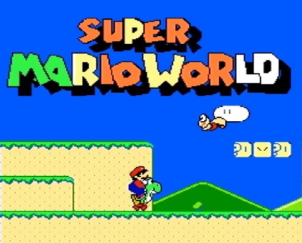 Титульный экран из игры Super Mario World / Супер Марио Ворлд