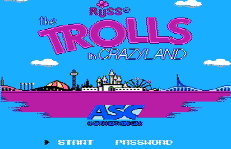 Титульный экран из игры Trolls in Crazyland / Тролли в Крейзиленде