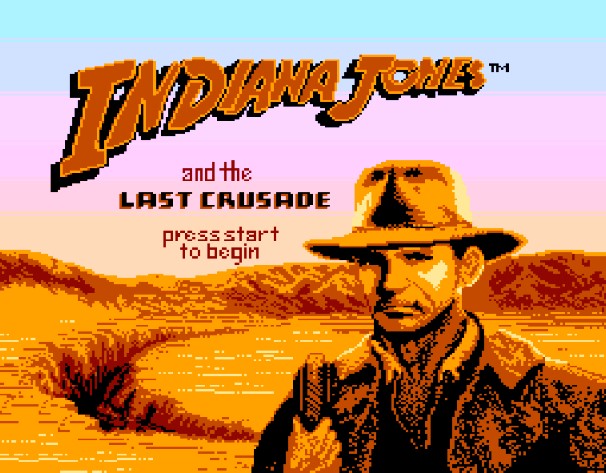 Титульный экран из игры Indiana Jones and the Last Crusade / Индиана Джонс энд зе Ласт Крусэйд (Индиана Джонс и Последний Крестовый поход)