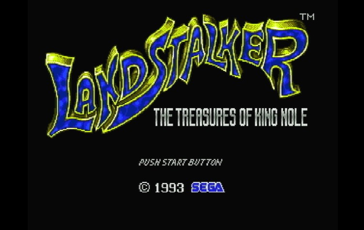 Титульный экран из игры Landstalker: The Treasures of King Nole / Ландсталкер