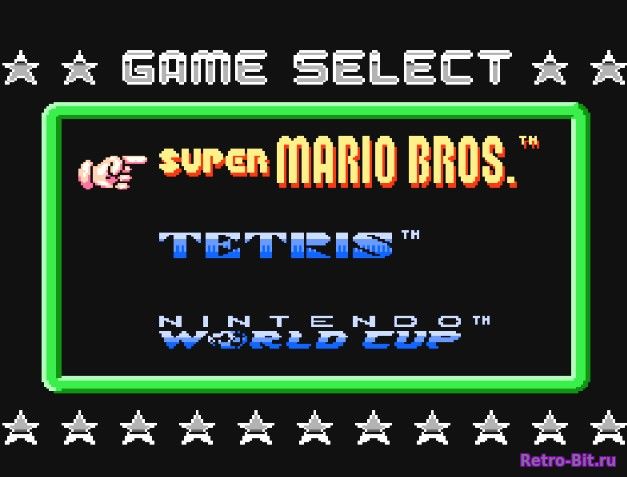 Фрагмент #1 из игры 3 in 1 - Super Mario Bros.,Tetris, Nintendo World Cup