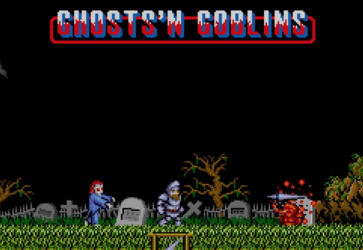 Титульный экран из игры Ghosts'n Goblins