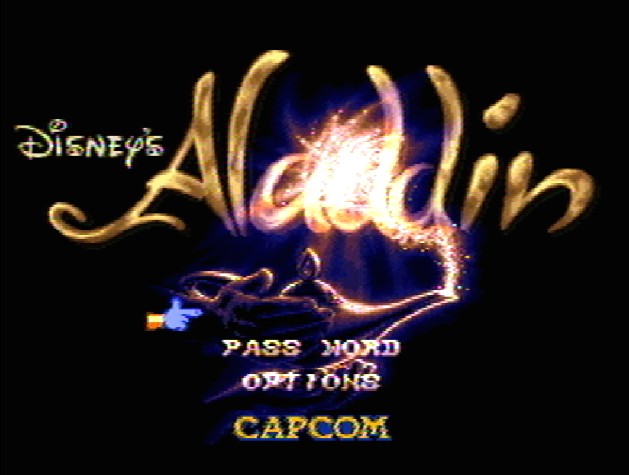 Титульный экран из игры Aladdin, Disney’s Aladdin / Аладдин