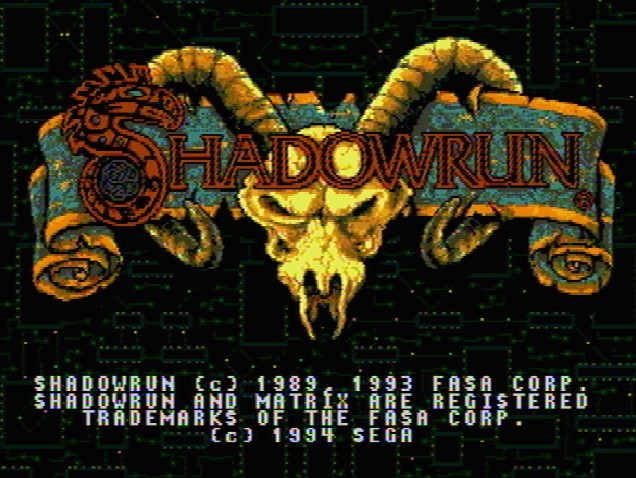Титульный экран из игры Shadowrun / Шэдоуран