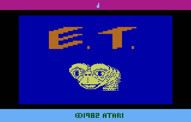 Титульный экран из игры E.T. The Extra-Terrestrial / Инопланетянин