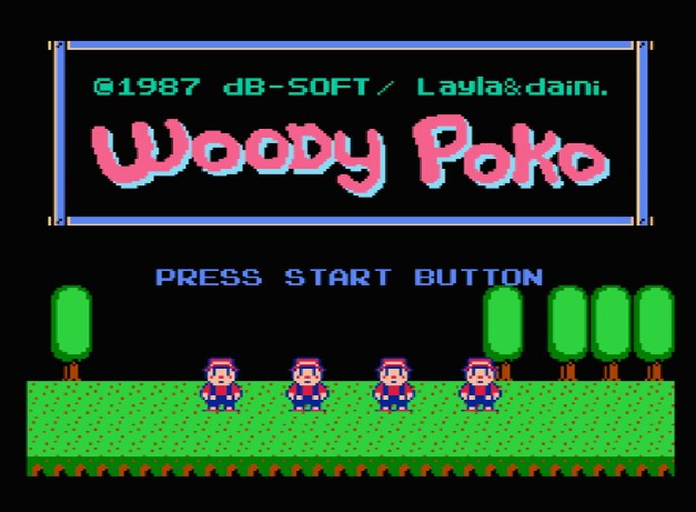 Титульный экран из игры Woody Poco / Вуди Поко