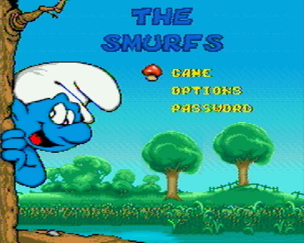 Титульный экран из игры Smurfs 'the / Смурфы