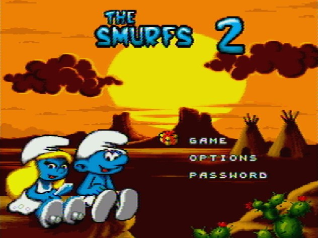 Титульный экран из игры Smurfs 'the 2 / Смурфы 2