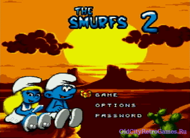 Титульный экран из игры Smurfs 2 / Смурфы 2