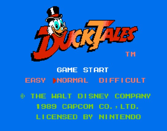 Титульный экран из игры DuckTales / ДакТейлз (Утиные Истории)