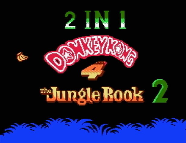 Титульный экран из игры 2 in 1: Donkey Kong Country 4, the Jungle Book 2 / Страна Донки Конга 4, Книга Джунглей 2