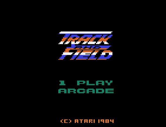 Титульный экран из игры Track & Field / Трек н Филд