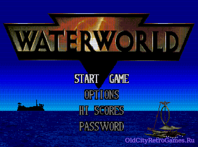 Титульный экран из игры Waterworld / ВатерВорлд