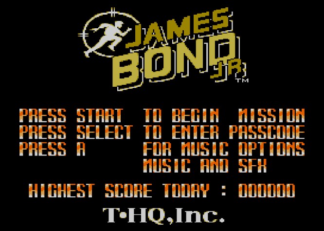 Титульный экран из игры James Bond Jr. / Джеймс Бонд Джуниор