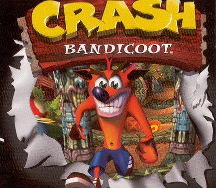 Титульный экран из игры Crash Bandicoot / Крэш Бандикут