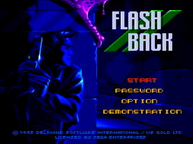 Титульный экран из игры Flashback / フラッシュバック