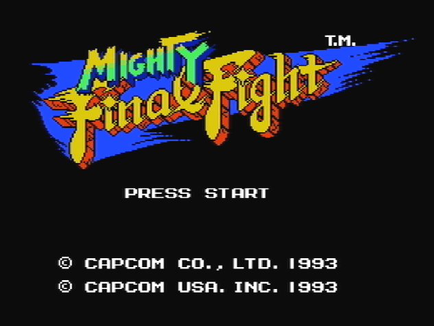 Титульный экран из игры Mighty Final Fight / Майти Файнэл Файт