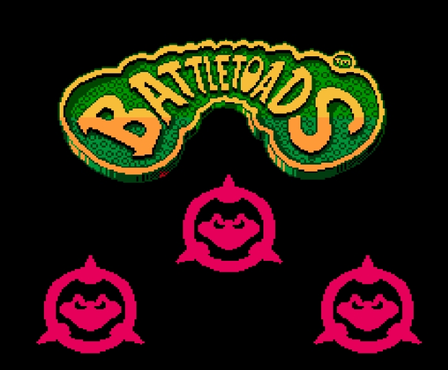 Титульный экран из игры Battletoads / Батлтодс (Боевые Жабы)