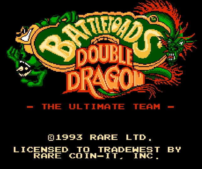Титульный экран из игры Battletoads & Double Dragon: The Ultimate Team / Батлтодс эн Дабл Дрэгон