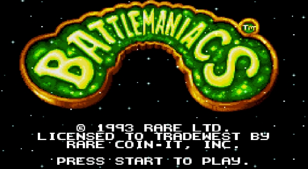 Титульный экран из игры Battletoads in Battlemaniacs / Батлтодс в Батлмании