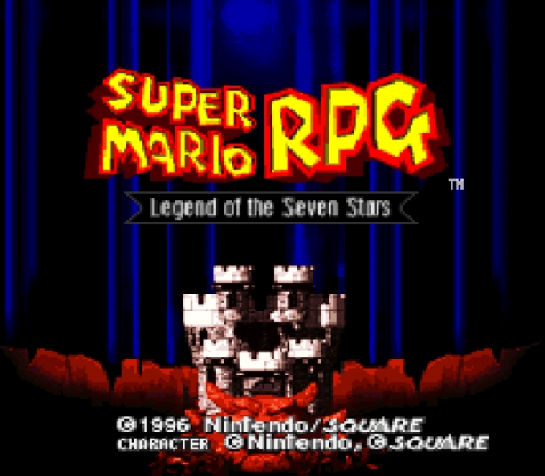 Титульный экран из игры Super Mario RPG - Legend of the Seven Stars