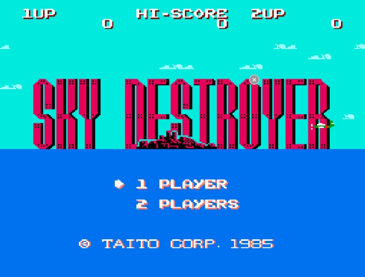 Титульный экран из игры Sky Destroyer / Скай Дестроер (Небесный Разрушитель)
