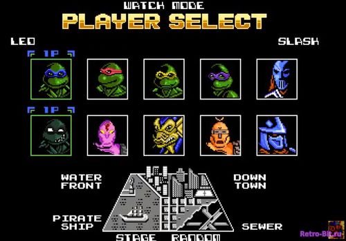 Фрагмент из M.U.G.E.N TMNT: Tournament Fighters NES Remake (PC) - Gameplay + Download Link