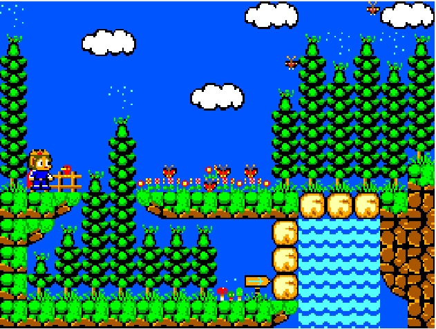 Титульный экран из игры Alex Kidd in Shadow World - Edition Deluxe v.1.1