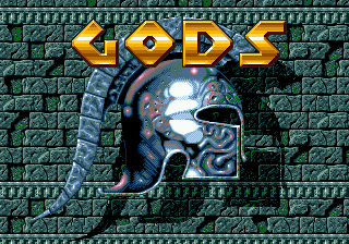 Титульный экран из игры Gods / Годс (Боги)
